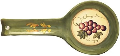 Tuscany Colorful Hand Painted Fleur De Lis **Collection** By ACK (Yellow Spoon Rest) 9 Tuscany Colorful Hand Painted Fleur De Lis **Collection** By ACK (Yellow Spoon Rest) - Image 9