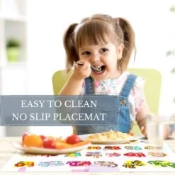Eautiful Placemats For Kids - Set Of 4 Educational Non Slip Placemats Are Easy To Clean - Motivate Kids To Learn While They Eat -Peugeot Shop 41VPsHZOJzL
