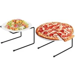 Set Of 4 Black Metal Pizza Pan Riser Stands, Tabletop Food Platter Tray Display Racks 10 Set Of 4 Black Metal Pizza Pan Riser Stands, Tabletop Food Platter Tray Display Racks -Peugeot Shop 41VdpFCYMrL