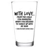 Beer Pint Glass Gift For Bonus Dad- The Child You Inherited- Gift Idea For Stepfathers- Best Stepdad Gift- Gag Father’s Day Gift- Funny Birthday Present For Step Dad From Stepdaughter, Stepson