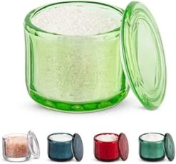 Glass Salt Cellar, With Glass Lid, Embossed Pressed Glass, Clear Storage Container, For Coffee, Sugar, Spices And Candies, Dishwasher Safe, 10 Oz 15 Glass Salt Cellar, With Glass Lid, Embossed Pressed Glass, Clear Storage Container, For Coffee, Sugar, Spices And Candies, Dishwasher Safe, 10 Oz -Peugeot Shop 41VfMaxPHvL. AC