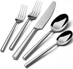 Potter 20-Piece Forged Silverware Set Stainless Steel Flatware Set Cutlery Set,Service For 4,Mirror Finish,Dishwasher Safe -Peugeot Shop 41VkHWrd9ZL. AC 1