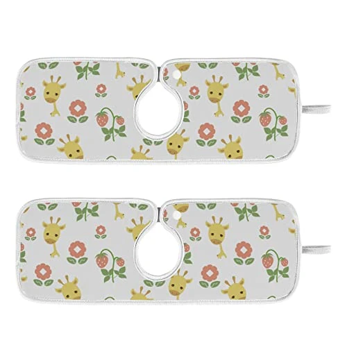 Kcldeci 2 Pack Faucet Mat Splash Guard For Kitchen Sink,Cute Giraffe Pattern 30x5 Inch Faucet Handle Drip Catcher Tray Absorbent Mat Fast Dry Mat For Kitchen, Bathroom 1 Kcldeci 2 Pack Faucet Mat Splash Guard For Kitchen Sink,Cute Giraffe Pattern 30x5 Inch Faucet Handle Drip Catcher Tray Absorbent Mat Fast Dry Mat For Kitchen, Bathroom