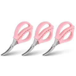 Zoe Zuckerberg Pink Seafood Scissors For Kitchen Seafood Fish Crab Shrimp Lobster Scissors Set Of 3