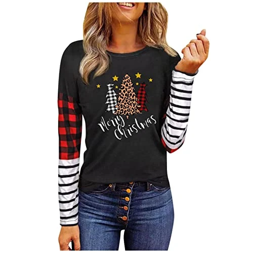 Crewneck Sweatshirts For Women Cute Loose Tops Christmas Print Long Sleeve Sweatshirts Crew Neck Pullover Top Fall 1 Crewneck Sweatshirts For Women Cute Loose Tops Christmas Print Long Sleeve Sweatshirts Crew Neck Pullover Top Fall