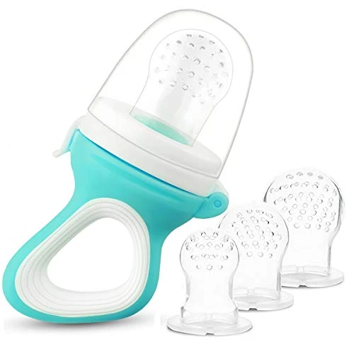 Aby Food Feeder/Fruit Feeder Pacifier (2 Pack) - HAOBAOBEI Infant Teething Toy Teether In Appetite Stimulating Colors, Bonus Includes 3 Sizes Silicone Pouches 9 Aby Food Feeder/Fruit Feeder Pacifier (2 Pack) - HAOBAOBEI Infant Teething Toy Teether In Appetite Stimulating Colors, Bonus Includes 3 Sizes Silicone Pouches - Image 9