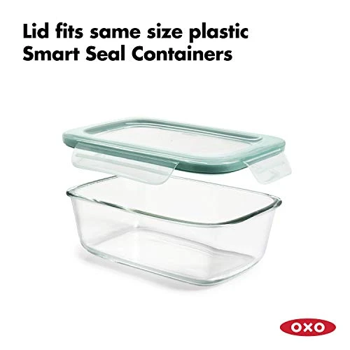 OXO Good Grips 8 Cup Smart Seal Glass Rectangle Container 4 OXO Good Grips 8 Cup Smart Seal Glass Rectangle Container - Image 4