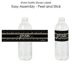 Prom - Prom Night Party Water Bottle Sticker Labels - Set Of 20