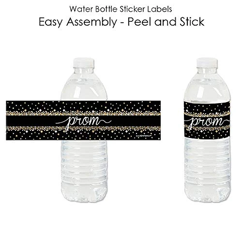 Prom - Prom Night Party Water Bottle Sticker Labels - Set Of 20 1 Prom - Prom Night Party Water Bottle Sticker Labels - Set Of 20