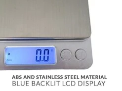 | 3000g/0.1g Accurate Multipurpose Electronic Kitchen Scale With Hefty ABS Stainless Steel For Food Spice Herbs | Smart Auto Power And Precise 105.8oz /0.003oz Measurement | 917