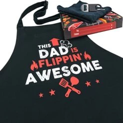 Funny Grill Apron For Dad, Chef Apron With 3 Pockets, Bottle Opener, Towel And Gift Box, Cotton BBQ Apron For Men, Dad Gifts