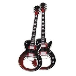 2 Piece/Set Bottle Opener Beer Bottle Openers Guitar Shaped Bottle Opener Guitar Gift Kitchen Gadgets For Drinkers Music Guitar Lover (Black Red)
