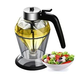 Live Oil Bottle Dispenser For All Dilute Liquid, Lead-Free Syrup Dispenser Honey Jar, Leakproof Oil And Vinegar Dispenser, Luxurious Diamond Appearance Drip Free Oil Bottle(200ml)