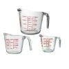 Measuring Cup Set (3-piece, Mixed Sizes, Clear)