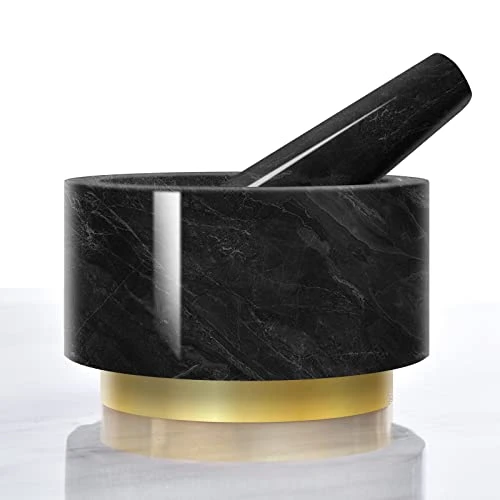 Mortar And Pestle Set, 8 Inch 4 Cups Unpolished Granite Grinder Bowl, Large Molcajete Mexicano Bowl Grinder Stone Handmade For Crushing/Grinding-Guacamole,Spices,Salsa And Pesto (Gray) 6 Mortar And Pestle Set, 8 Inch 4 Cups Unpolished Granite Grinder Bowl, Large Molcajete Mexicano Bowl Grinder Stone Handmade For Crushing/Grinding-Guacamole,Spices,Salsa And Pesto (Gray) - Image 6