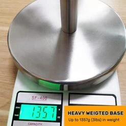 Paper Towel Holder Countertop With Heavy Weighted Base (3 LBS In Weight, And 7.5 Inch In Diameter), One-Handed Design For Easy Ripping (Stainless Steel Brushed Nickel) 12 Paper Towel Holder Countertop With Heavy Weighted Base (3 LBS In Weight, And 7.5 Inch In Diameter), One-Handed Design For Easy Ripping (Stainless Steel Brushed Nickel) -Peugeot Shop 41WTy95XnVL