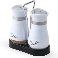 Salt And Pepper Shakers Set, Stainless Steel With Glass Bottle For Table, RV, Camp, BBQ, Set Of 2, Sliver -Peugeot Shop 41WZK7pM2AL. AC