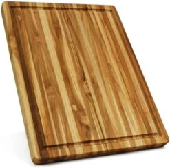 Teak Wood Cutting Board With Juice Groove Hand Grip, Large Wooden Cutting Boards For Kitchen, Chopping Board Wood, Mothers Day Gifts, 1 Year Manufactuer Warranty (L, 22"L X 16"W X 1.25"Th) -Peugeot Shop 41WfhAzGPzL. AC