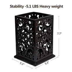 Decorative Kitchen Utensil Holder,Vintage Cooking Utensil Organizer Cast Iron Utensil Holder For Cooking Tools, Coffee Gold -Peugeot Shop 41WyogvjrFS