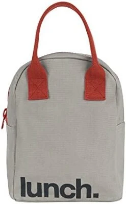 Zipper Lunch Bag | Organic Cotton Lunch Bag For Men, Women & Kids (Peach) -Peugeot Shop 41X lMXkZoL. AC