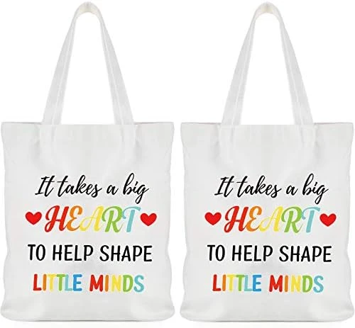 Frienda 2 Pcs Teacher Tote Bags Canvas Teacher Appreciation Bags For Women Reusable Teacher Gift Bag For School Supplies 8 Frienda 2 Pcs Teacher Tote Bags Canvas Teacher Appreciation Bags For Women Reusable Teacher Gift Bag For School Supplies - Image 8