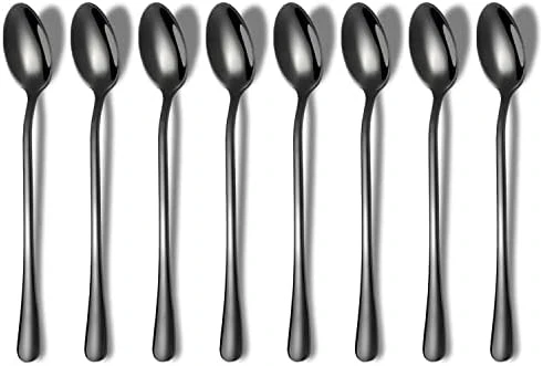 Long Handle Spoon, Coffee Stirrers, Premium Stainless Steel Coffee Spoons, Ice Tea Spoons, Ice Cream Spoon, Cocktail Stirring Spoons, Tea Spoons, Set Of 8 (Silver) 7 Long Handle Spoon, Coffee Stirrers, Premium Stainless Steel Coffee Spoons, Ice Tea Spoons, Ice Cream Spoon, Cocktail Stirring Spoons, Tea Spoons, Set Of 8 (Silver) - Image 7