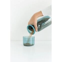 Brabantia Storage Jar With Measuring Cup, 1.3L, Mint, 9.4 X 9.4 X 24 Cm