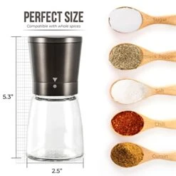 Pepper Grinder Or Salt Shaker For Professional Chef - Best Spice Mill With Brushed Stainless Steel, Special Mark, Ceramic Blades, And Adjustable Coarseness (Dark Bronze) -Peugeot Shop 41XCjQlVlLL
