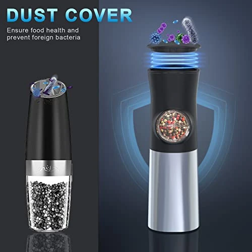 2 Pack Electric Salt And Pepper Grinder Set With USB Rechargeable - No Battery Needed, Ansbell Automatic Salt And Pepper Grinder, Gravity Pepper Mill Grinder Refillable, Adjustable Coarseness 5 2 Pack Electric Salt And Pepper Grinder Set With USB Rechargeable - No Battery Needed, Ansbell Automatic Salt And Pepper Grinder, Gravity Pepper Mill Grinder Refillable, Adjustable Coarseness - Image 5