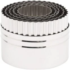 Plain Edge Round Cutters In Graduated Sizes, Stainless Steel, 11 Pc Set -Peugeot Shop 41XGXc2y5ML. AC