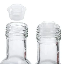 18 Pack 8.5 Oz Quadra Bottles With Leak Proof Screw Caps, Hot Sauce Bottles, Glass Square Bottles For Oil, Vinegar, Syrup, Salad Dressing -Peugeot Shop 41XM5NpaOkL
