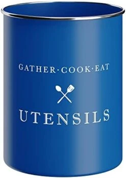 White Utensil Holder For Kitchen Countertop, Farmhouse Metal Utensil Crock, Rustic Country Decorative Kitchen Utensil Caddy Large, 5.5x6.75 18 White Utensil Holder For Kitchen Countertop, Farmhouse Metal Utensil Crock, Rustic Country Decorative Kitchen Utensil Caddy Large, 5.5x6.75 -Peugeot Shop 41XRlM6OF8L. AC