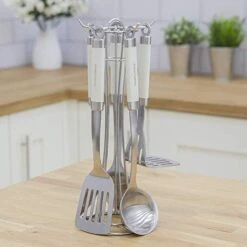 Morphy Richards Accents Tool Set, Stainless Steel, Ivory Cream, 5 Piece 12 Morphy Richards Accents Tool Set, Stainless Steel, Ivory Cream, 5 Piece -Peugeot Shop 41XSENL1ubL