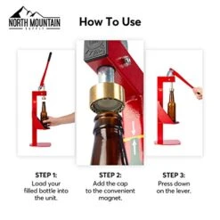 - BC-AM Heavy Duty All-Metal Easy Action Bench Bottle Capper Red -Peugeot Shop 41XbFszOhlL