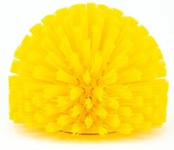 PARTA 45005EC04 Plastic Multi-Purpose Valve Brush, Pipe Brush, Round Brush With Polyester Bristles, Color Coded For Commercial Cleaning, Kitchen, Restaurant, Bathroom, 3.9 X 5 X 3.9 Inches, Yellow