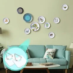 40 Pieces Invisible Adhesive Plate Hanger, Adhesive Plate Hangers For The Wall, Vertical Plate Holder Plate Hangers For Hanging Plates Art Supplies, 1.25 Inch -Peugeot Shop 41XqPQGlNqL