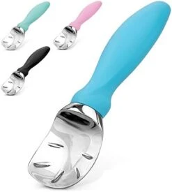Ice Cream Scoop With Soft Easy Grip Handle - Ice Cream Scooper With Built-in Lid Opener - Heavy Duty Icecream Scoop With Non-Slip Handle For Soft & Hard Ice Cream (Black) -Peugeot Shop 41XxeowjmVL. AC