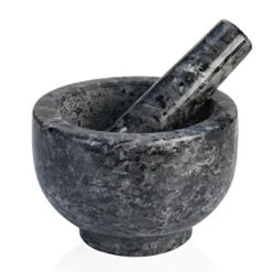 Luxury Namibia Africa Marble Mortar And Pestle Set, Grinder Bowl For Guacamole, Salsa, Pill Crusher, Spice, Herb, Garlic, Nut, Heavy Duty Grinder For Kitchen(Namib Fantasy) -Peugeot Shop 41XxhiGAxEL
