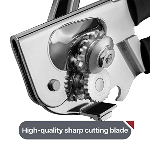 Commercial Can Opener, UHIYEE Hand Crank Can Opener Manual Heavy Duty With Comfortable Extra-long Handles, Oversized Knob, Large Handheld Can Opener Easy For Big Cans, Black 2 Commercial Can Opener, UHIYEE Hand Crank Can Opener Manual Heavy Duty With Comfortable Extra-long Handles, Oversized Knob, Large Handheld Can Opener Easy For Big Cans, Black - Image 2