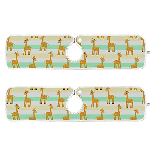 Kcldeci 2 Pack Faucet Mat Splash Guard For Kitchen Sink,Giraffes Safari Stripes 14x5 Inch Faucet Handle Drip Catcher Tray Absorbent Mat Fast Dry Mat For Kitchen, Bathroom 2 Kcldeci 2 Pack Faucet Mat Splash Guard For Kitchen Sink,Giraffes Safari Stripes 14x5 Inch Faucet Handle Drip Catcher Tray Absorbent Mat Fast Dry Mat For Kitchen, Bathroom - Image 2