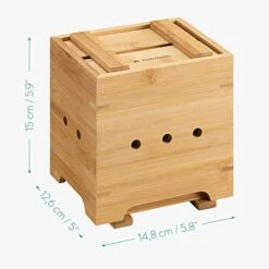 Navaris Bamboo Tofu Maker Kit - Tofu Mold For Making Fresh Homemade Tofu, Cheese, Tempeh - Tofu Making Kit Made 100% Natural Material -Peugeot Shop 41Y5iUmoLdL