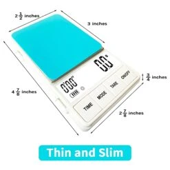Spresso Scale With Timer, Slim And Thin, 1000g X 0.1g, Small Espresso Coffee Scale, 35 Ounces By 0.01oz, Coffee Scale Espresso, Large Backlit Display (Batteries Included) -Peugeot Shop 41Y6cNELQAL