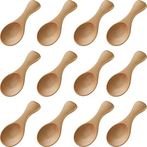 Mini Wooden Spoons Feed Spoons Scoop Sugar Salt Tea Leaf Milk Powder Scale Teaspoons Measuring Scoop Seasoning Spoons (S-12) 11 Mini Wooden Spoons Feed Spoons Scoop Sugar Salt Tea Leaf Milk Powder Scale Teaspoons Measuring Scoop Seasoning Spoons (S-12) - Image 11