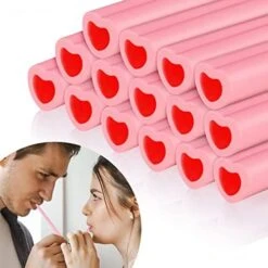 Reusable Silicone Drinking Straws 15 Pack, Heart Shaped Straws With 2pcs CLeaner Brushes For Smoothies Tumblers Cocktail MilkShake, DishWasher Safe -Peugeot Shop 41YLFoYbDaL. AC