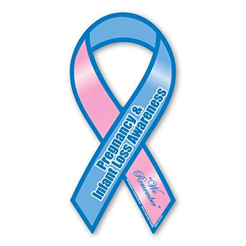 Pregnancy & Infant Loss Awareness Ribbon Magnet By Magnet America Is 3 7/8” X 8” Made For Vehicles And Refrigerators 1 Pregnancy & Infant Loss Awareness Ribbon Magnet By Magnet America Is 3 7/8” X 8” Made For Vehicles And Refrigerators