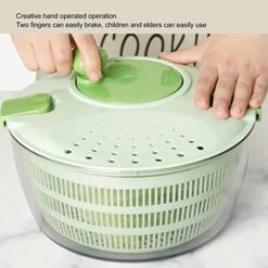 KOAIUS Vegetable Dryer,Salad Spinner,4L Vegetable Dryer PP Salad Spinner Multifunction Salad Drainer Bowl For Home Kitchen Green Baskets -Peugeot Shop 41YQ4K0c8GL