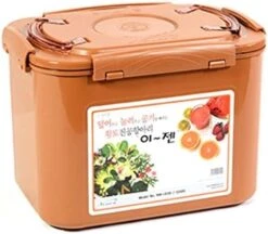 E-Jen Premium Kimchi, Sauerkraut Container Probiotic Fermentation With Inner Vacuum Lid (Earthenware Brown, 0.45 Gal/ 1.7L) -Peugeot Shop 41YSBvn9kdL. AC