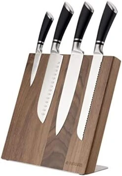 Wooden Magnetic Knife Holder - Universal Wood Magnetic Block & Organizer For Knives, Scissors, Utensils- Rubberwood, 10.9" X 10.8" -Peugeot Shop 41YbcqhLk5L. AC