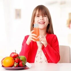 4 OZ Plastic Juice Bottles With White Lid, Reusable Clear Bulk Beverage Containers For Juice, Milk And Other Homemade Beverages, 6 Pcs. -Peugeot Shop 41YkVAIwuHL