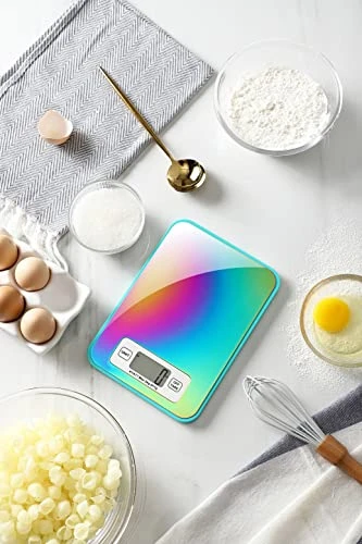 ® KYA77 Food Scale, Titanium Coated Rainbow Digital Kitchen Scale Measures In Grams And Ounces 4 ® KYA77 Food Scale, Titanium Coated Rainbow Digital Kitchen Scale Measures In Grams And Ounces - Image 4